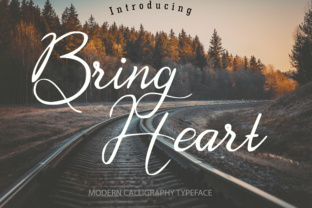 Bring Heart: A Modern Script Typeface for Digital Design
